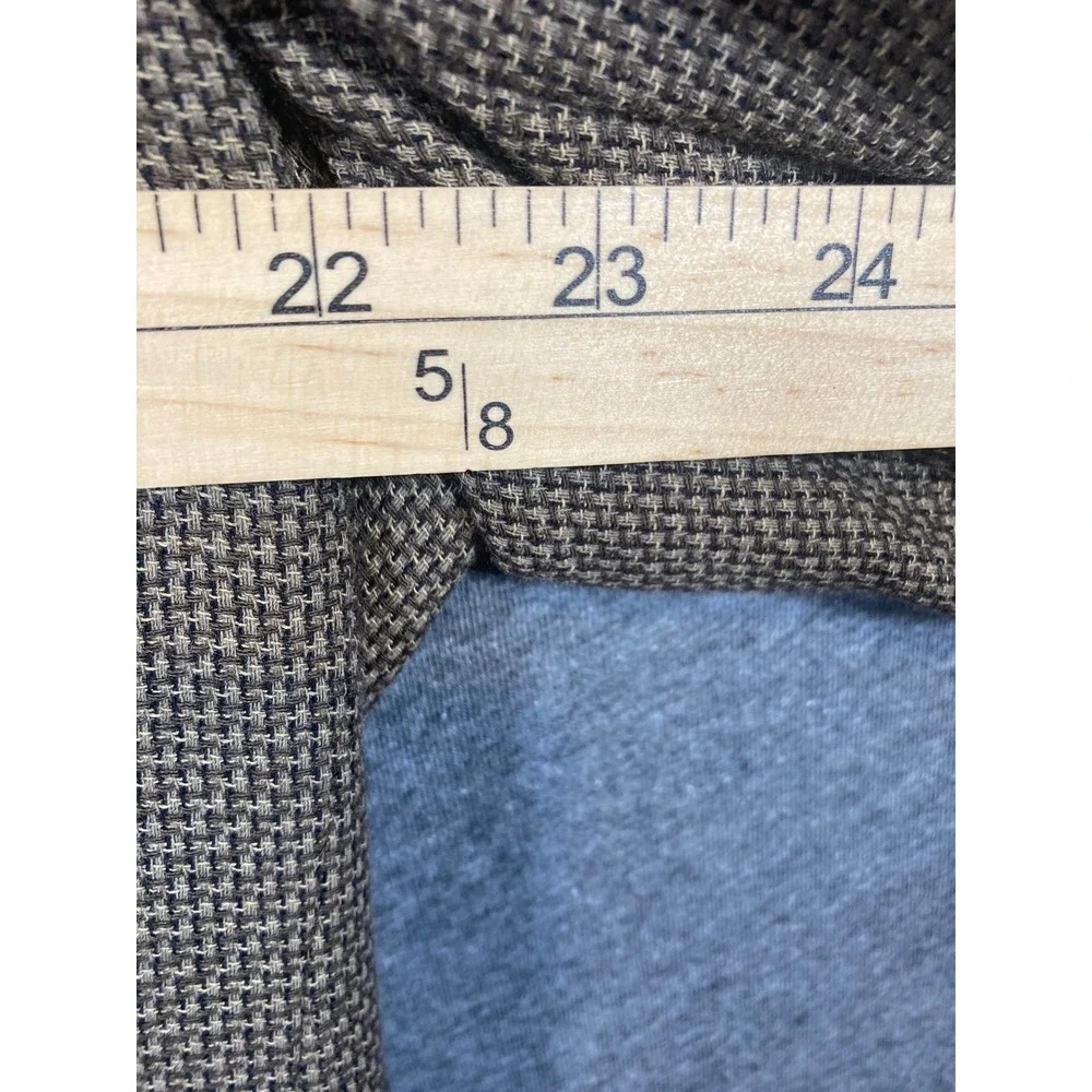 Mani Giorgio Armani Brown Wool Micro Check Blazer Sport Coat 44R Italy